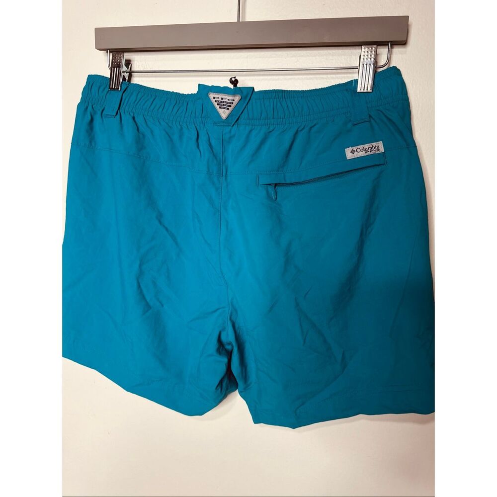Columbia PFG Teal Blue Shorts Sz M Nylon Women's - Picture 3 of 8